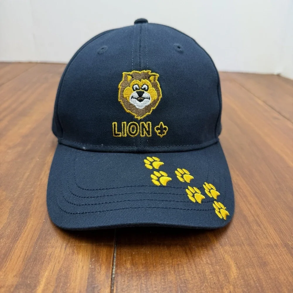 BSA Cub Scout Lion Sm/Md Youth Hat Adjustable Navy Cap Official Uniform